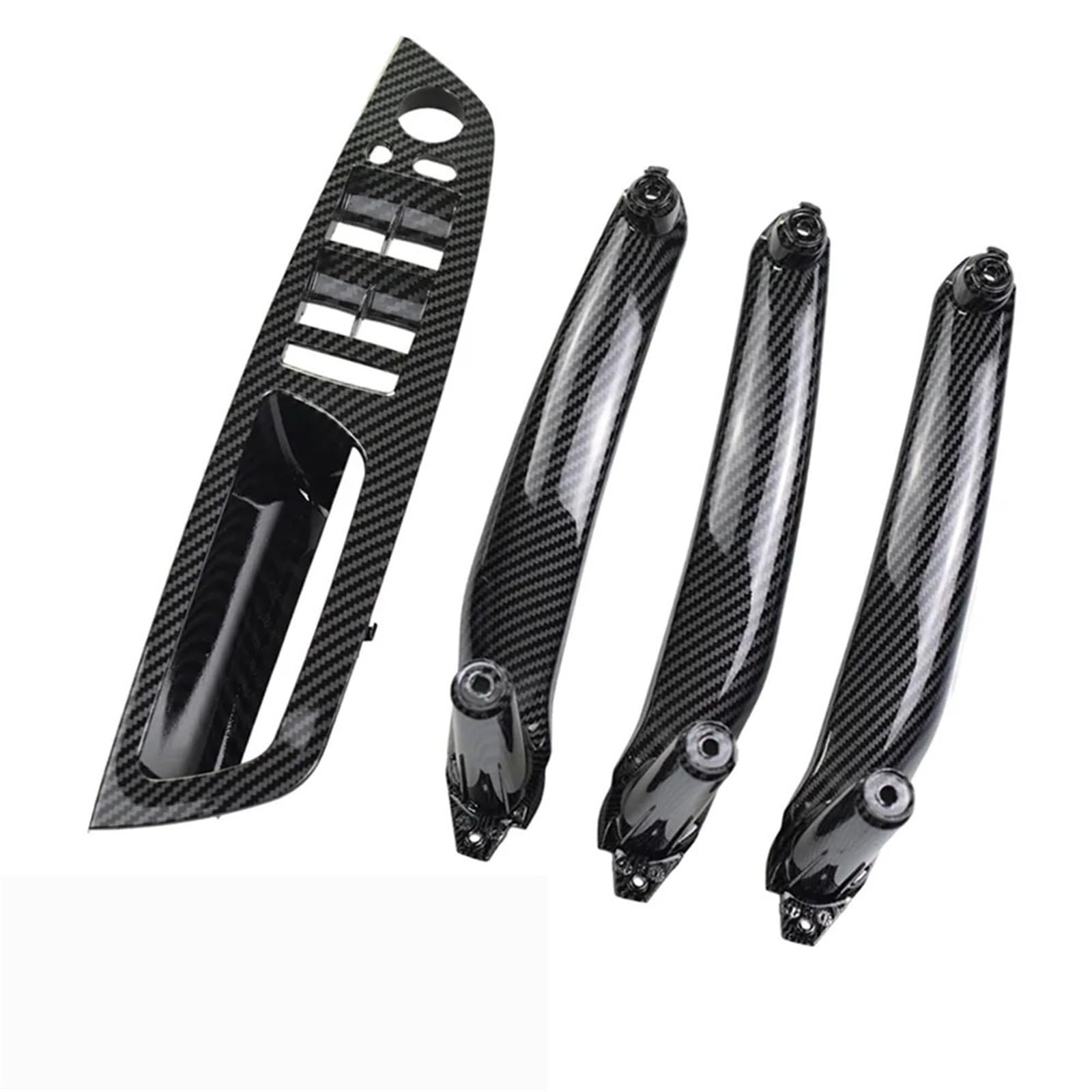 ZDPVK Innentürgriff Beige Schwarz Armlehne Auto Links Rechts Fahrer LHD RHD Innentürgriff Innenverkleidung Pull Trim Abdeckung for BMW E70 E71 X5 X6 51416969401(LHD Carbon 4Pcs) von ZDPVK