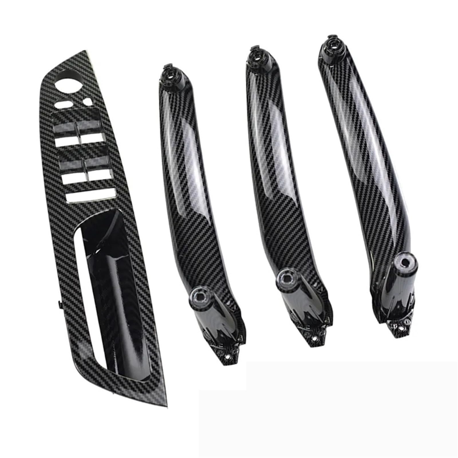 ZDPVK Innentürgriff Beige Schwarz Armlehne Auto Links Rechts Fahrer LHD RHD Innentürgriff Innenverkleidung Pull Trim Abdeckung for BMW E70 E71 X5 X6 51416969401(RHD Carbon 4Pcs) von ZDPVK