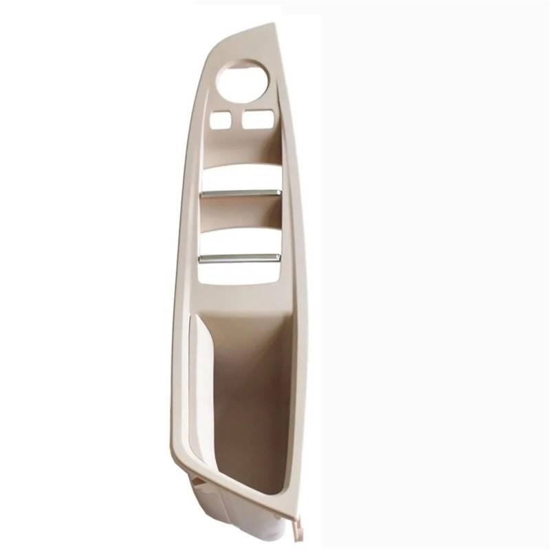 ZDPVK Innentürgriff Beige Schwarz Redwine for BMW 5er F10 F11 F18 Rechtslenker RHD Schwarz Auto Innentür Griff Panel Pull Trim Cover(Oyster) von ZDPVK