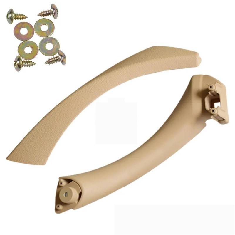 ZDPVK Innentürgriff Carbon Faser Links Rechts Auto Innen Griff Innen Tür Armlehne Panel Pull Trim Abdeckung for BMW 3 Serie E90 e91 328 330 335 51417230849(Beige-Set-Left) von ZDPVK