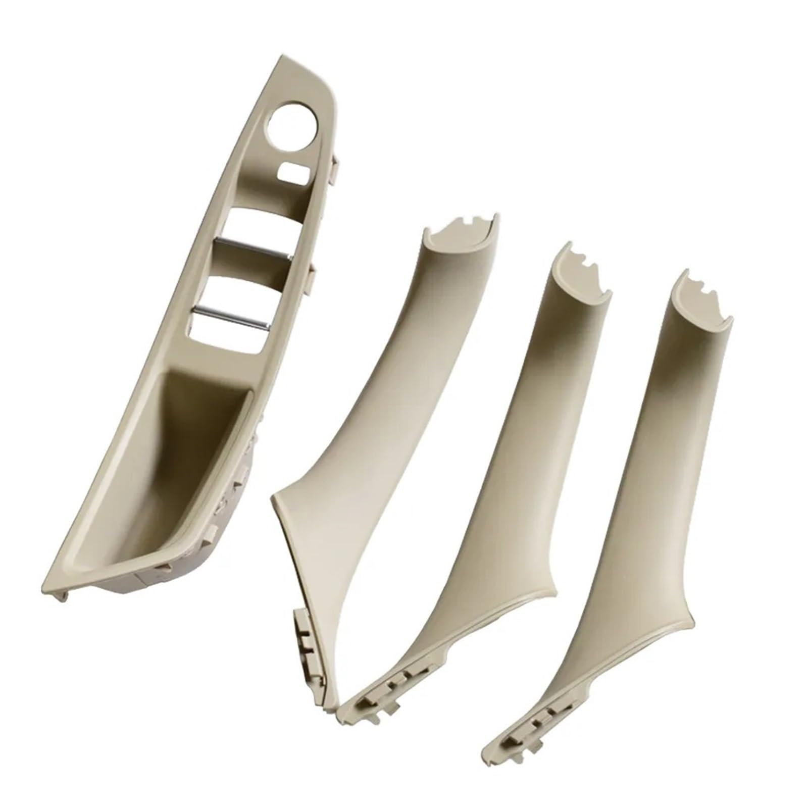 ZDPVK Innentürgriff Innentür-Armlehnen-Fensterschalter-Panel-Ziehgriff-Set, passend for BMW 5er F10 F11 F18 520i 523i 525i 528i 535i(Beige White-4pcs) von ZDPVK