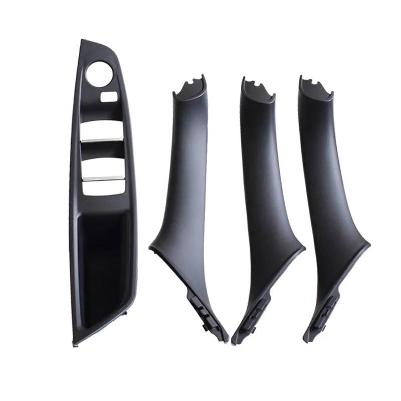 ZDPVK Innentürgriff Innentür-Armlehnen-Fensterschalter-Panel-Ziehgriff-Set, passend for BMW 5er F10 F11 F18 520i 523i 525i 528i 535i(Black-4Pcs) von ZDPVK