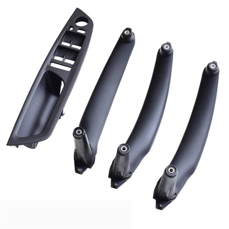 ZDPVK Innentürgriff LHD 3 Farben Innentür Armlehne Fenster Schalter Panel Pull Griff Trim Ersatz for BMW X5 X6 E70 E71 51416969401(Black-4pcs) von ZDPVK