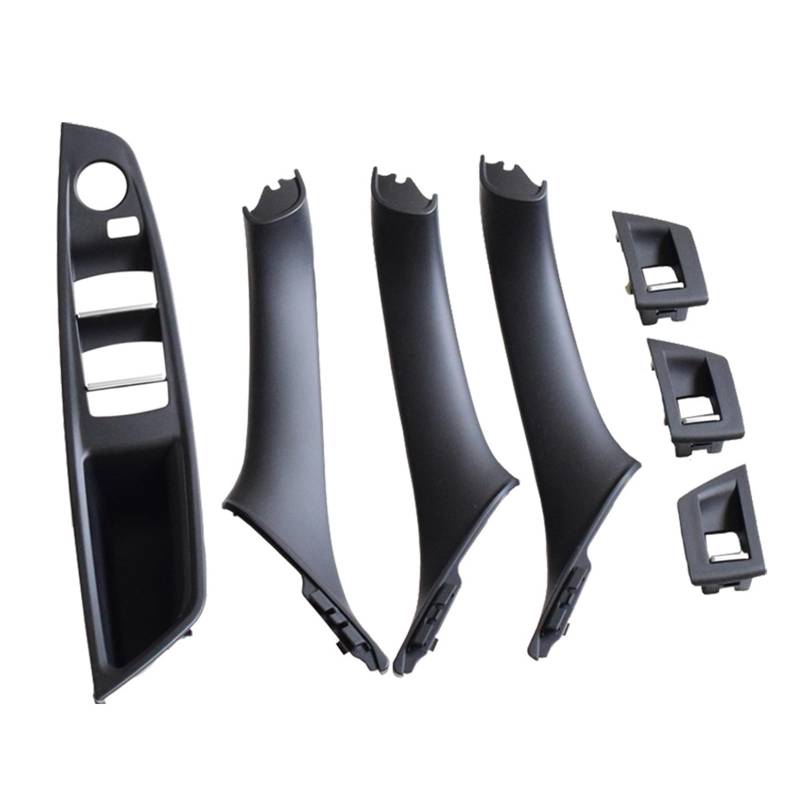 ZDPVK Innentürgriff LHD 7PCS Set Auto Innere Passagier Tür Panel Griff Pull Trim Abdeckung for BMW F10 F11 F18 520i 523i 525i 528i 535i 51417225851(Black-7pcs) von ZDPVK
