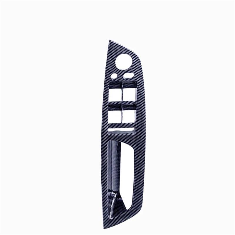 ZDPVK Innentürgriff LHD Beige Schwarz Carbon Faser Auto Linke Innentür Armlehne Griff Innen Panel Pull Trim Abdeckung for BMW E70 E71 x5 X6 51416975793(High-CF) von ZDPVK