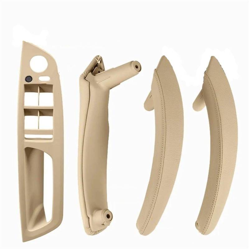 ZDPVK Innentürgriff LHD RHD Auto Innen Tür Leder Pull Griff Halterung Trim Abdeckung for BMW E70 E71 X5 X6 2007-2013 Auto Zubehör(LHD-Beige-Standard) von ZDPVK