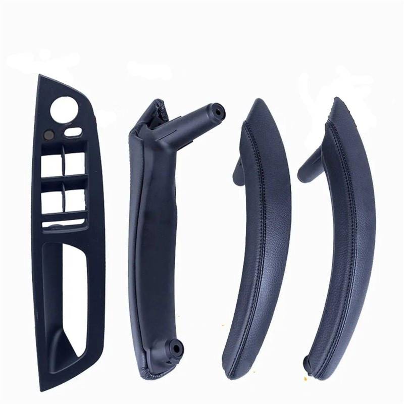 ZDPVK Innentürgriff LHD RHD Auto Innen Tür Leder Pull Griff Halterung Trim Abdeckung for BMW E70 E71 X5 X6 2007-2013 Auto Zubehör(LHD-Black-Standard) von ZDPVK