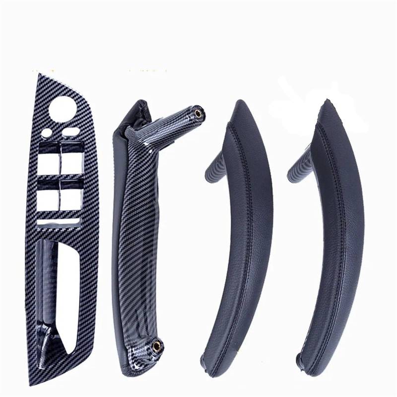ZDPVK Innentürgriff LHD RHD Auto Innen Tür Leder Pull Griff Halterung Trim Abdeckung for BMW E70 E71 X5 X6 2007-2013 Auto Zubehör(LHD-CF-Hige) von ZDPVK