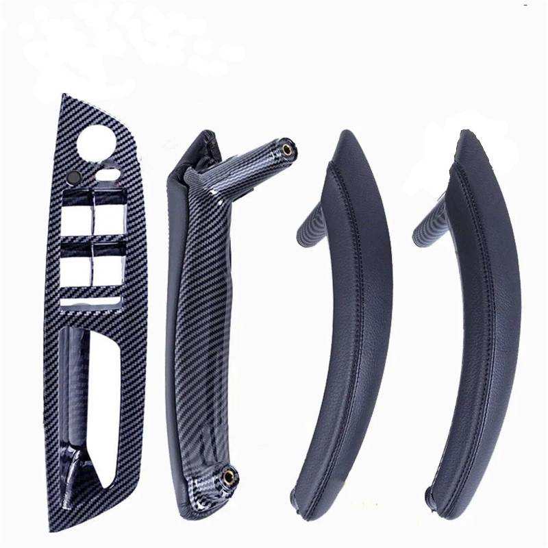 ZDPVK Innentürgriff LHD RHD Auto Innen Tür Leder Pull Griff Halterung Trim Abdeckung for BMW E70 E71 X5 X6 2007-2013 Auto Zubehör(LHD-CF-Standard) von ZDPVK