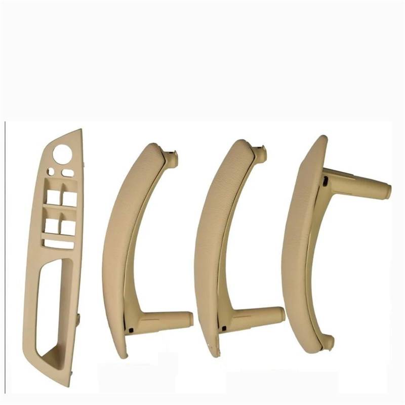 ZDPVK Innentürgriff LHD RHD Auto Innen Tür Leder Pull Griff Halterung Trim Abdeckung for BMW E70 E71 X5 X6 2007-2013 Auto Zubehör(RHD-Beige-Hige) von ZDPVK