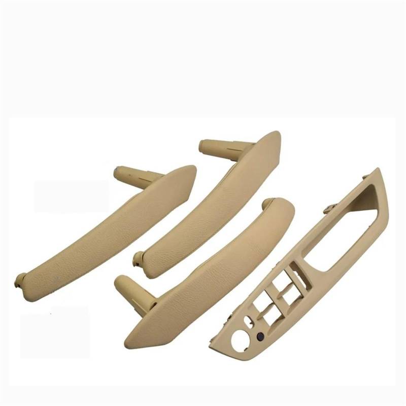 ZDPVK Innentürgriff LHD RHD Auto Innen Tür Leder Pull Griff Halterung Trim Abdeckung for BMW E70 E71 X5 X6 2007-2013 Auto Zubehör(RHD-Beige-Standard) von ZDPVK
