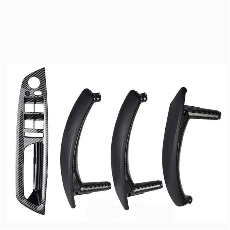 ZDPVK Innentürgriff LHD RHD Auto Innen Tür Leder Pull Griff Halterung Trim Abdeckung for BMW E70 E71 X5 X6 2007-2013 Auto Zubehör(RHD-CF-Standard) von ZDPVK
