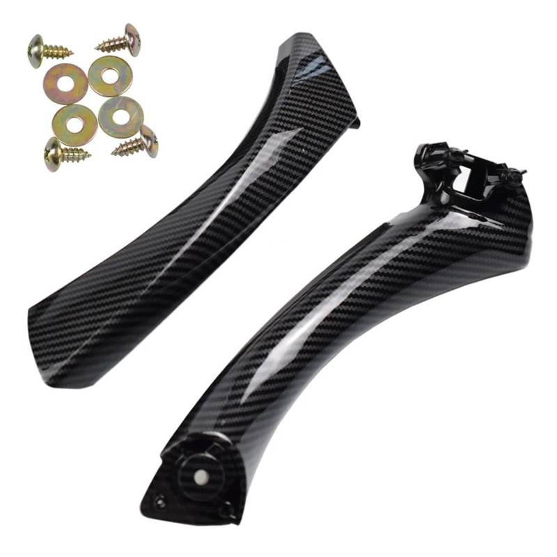 ZDPVK Innentürgriff Links Rechts Auto Innengriff Innentür Armlehne Panel Pull Trim Abdeckung for BMW 3 Serie E90 E91 316 318 320 325 328 51417230849(Carbon Fiber-Right) von ZDPVK