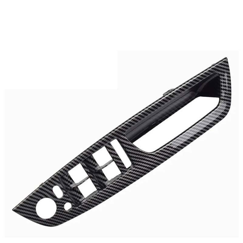 ZDPVK Innentürgriff RHD Carbon Fiber Beige Schwarz Auto Linke Innentür Armlehne Griff Innere Panel Pull Trim Abdeckung for BMW E70 E71 x5 X6(High-CF) von ZDPVK