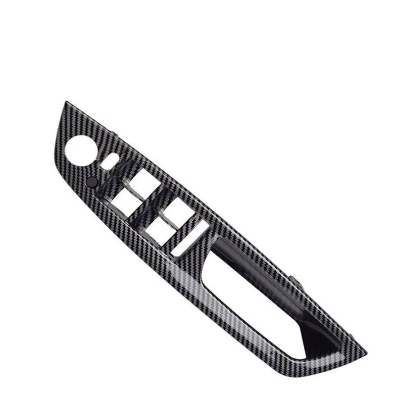 ZDPVK Innentürgriff RHD Carbon Fiber Beige Schwarz Auto Linke Innentür Armlehne Griff Innere Panel Pull Trim Abdeckung for BMW E70 E71 x5 X6(Standard-CF) von ZDPVK