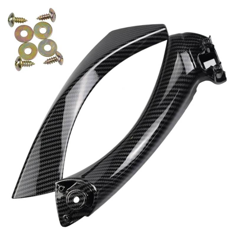 ZDPVK Innentürgriff Rechte Linke Seite Innere Vordertürverkleidung Griff Zugverkleidung + Abdeckung Passend for BMW E90 E91 3er-Serie Autoinnenzubehör 51417230849 51416971289(Carbon Fiber-Left) von ZDPVK