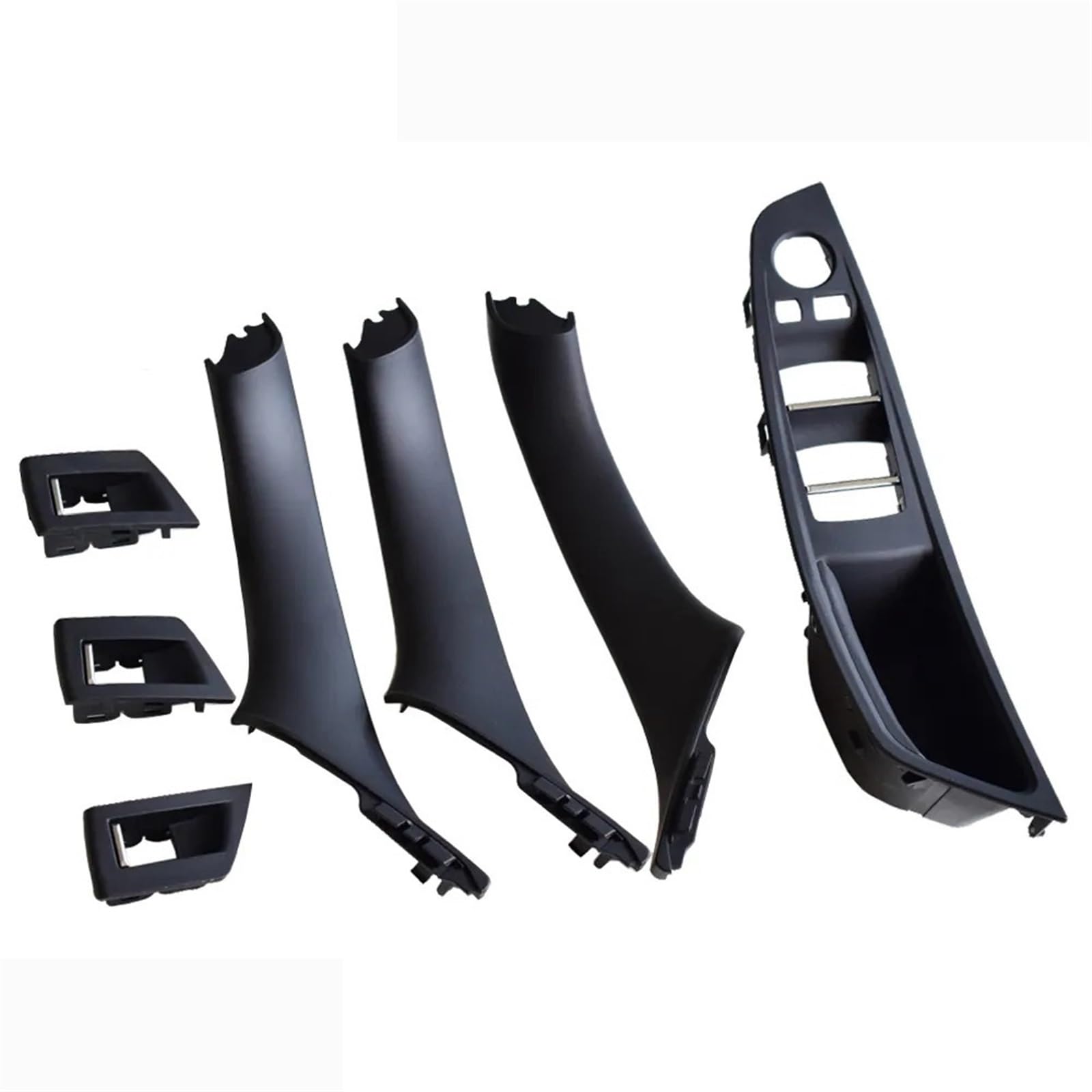 ZDPVK Innentürgriff for BMW F10 F11 F18 2010-2016 RHD Vorne Rechts Auto Fahrersitz Armlehne Innentürgriff Innenverkleidung Pull Trim Abdeckung 4 7 Stücke 51417225851(Black-7Pcs) von ZDPVK