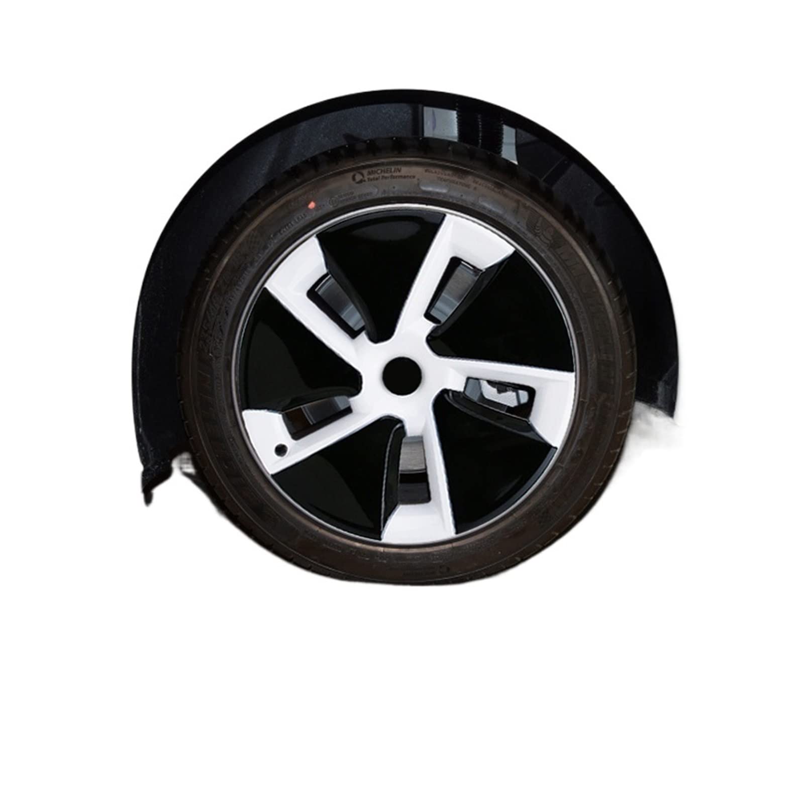 1 STÜCK Kompatibel für Tesla Model 3 18 Zoll Radkappe Performance Ersatz-Radkappe Automobil-Radkappe Vollrandabdeckung Zubehör 2016-2022(Black and white) von ZDTYKWPH