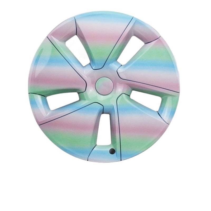 1 STÜCK Kompatibel für Tesla Model 3 18 Zoll Radkappe Performance Ersatz-Radkappe Automobil-Radkappe Vollrandabdeckung Zubehör 2016-2022(Bright and colorful) von ZDTYKWPH