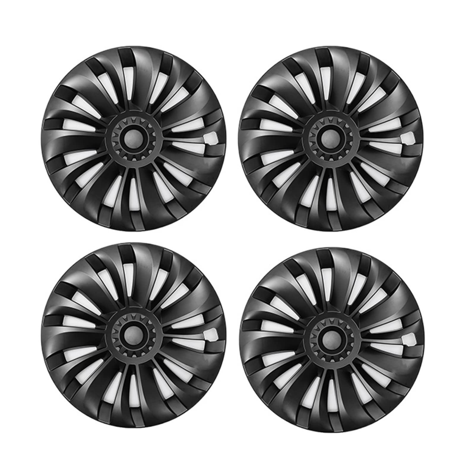 19 Zoll 4 Stück/1 Stück Radabdeckung Auto Ersatz Nachrüstteile Vollabdeckung Zubehör Kompatibel für Tesla Model Y(4pcs Matte Black) von ZDTYKWPH
