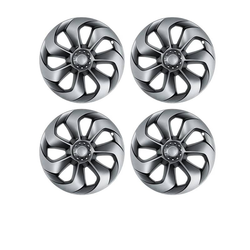 19-Zoll-Großradnabenabdeckung, Auto-Radkappen-Ziersatz, vollständige Abdeckung, Außenzubehör, Dekoration, Kompatibel Für Tesla Model Y(Y Gun Grey 4 PCS) von ZDTYKWPH