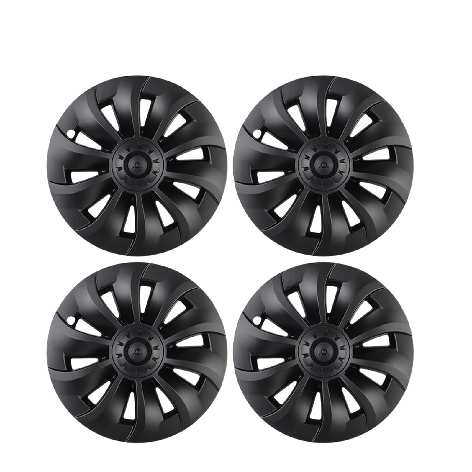 19-Zoll-Radkappen Kompatibel für Tesla Modell 3 2020 2021 2022 2023 Radnabenabdeckungen Set Automotive Hub Felgenkappen Schutz Autozubehör(19inch Matte Black) von ZDTYKWPH