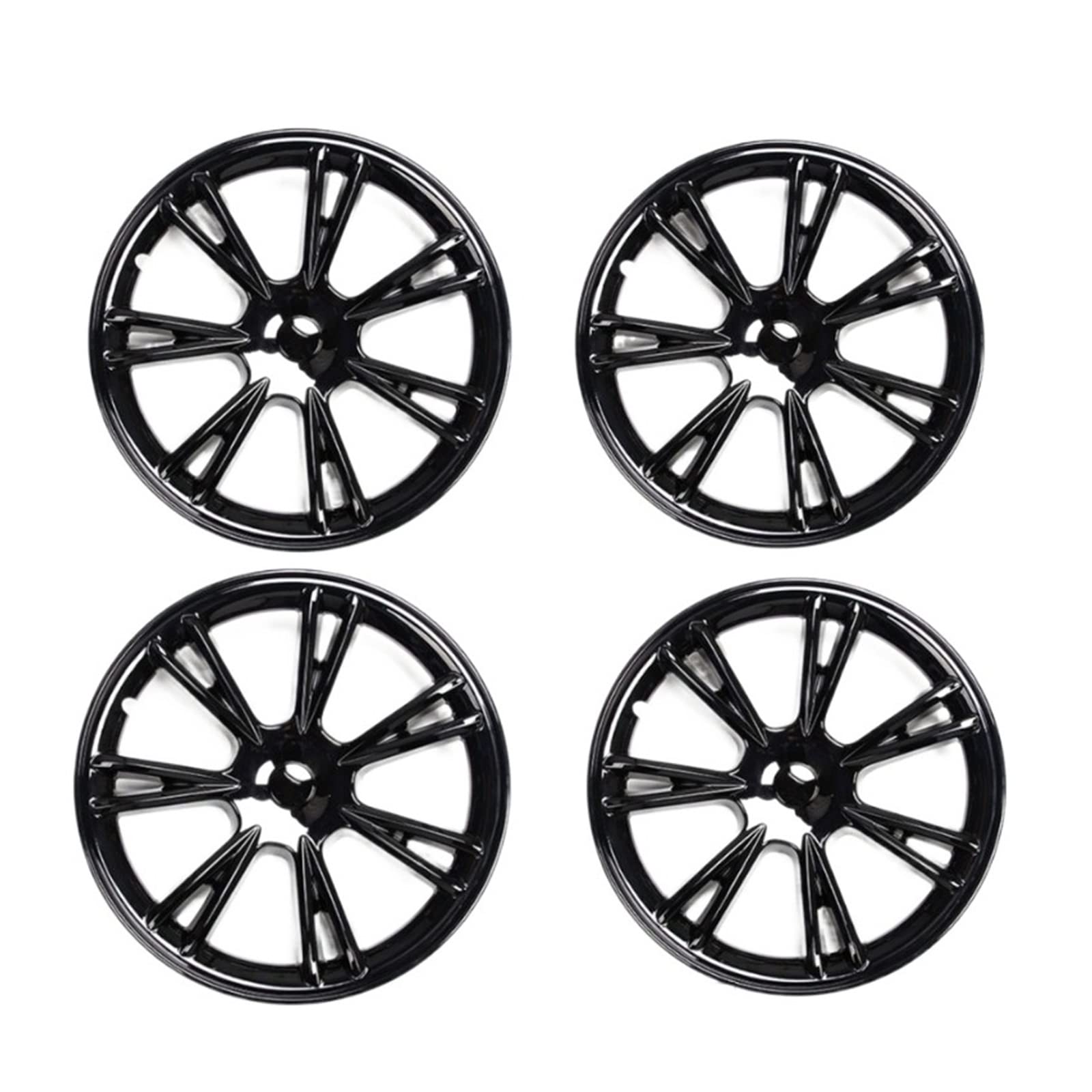19-Zoll-Radkappen-Radkappen-Kit Original-Autoersatz Auto-ABS-Radkappen-Zierzubehör Kompatibel für Tesla Model Y 2020-2023(Bright Black) von ZDTYKWPH