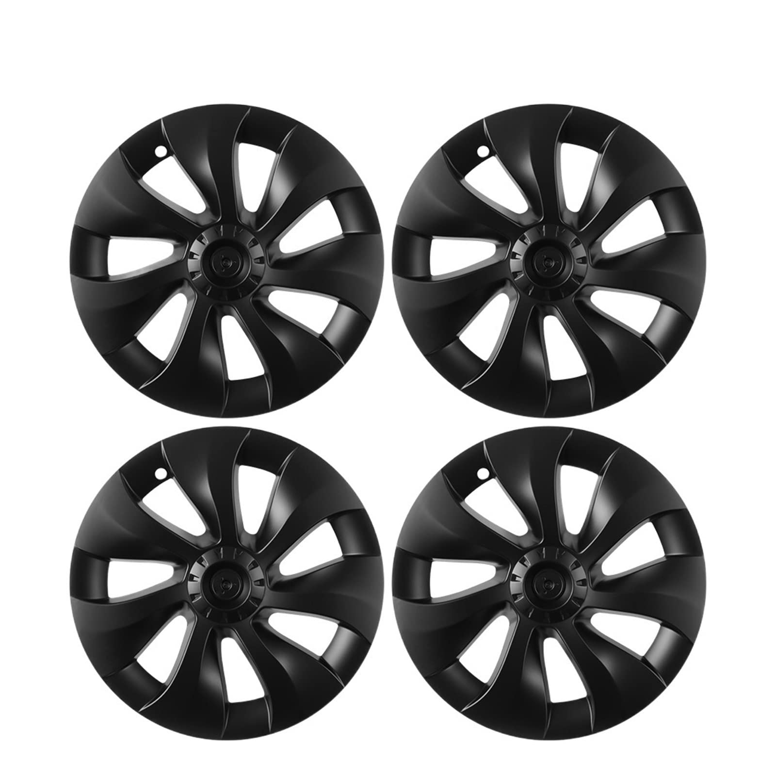 19-Zoll-Radkappen-Set, 4-teilig, Autozubehör, Ersatz-Radkappe, vollständige Abdeckung, Kompatibel Für Tesla Model Y 2016–2022(Matte black) von ZDTYKWPH