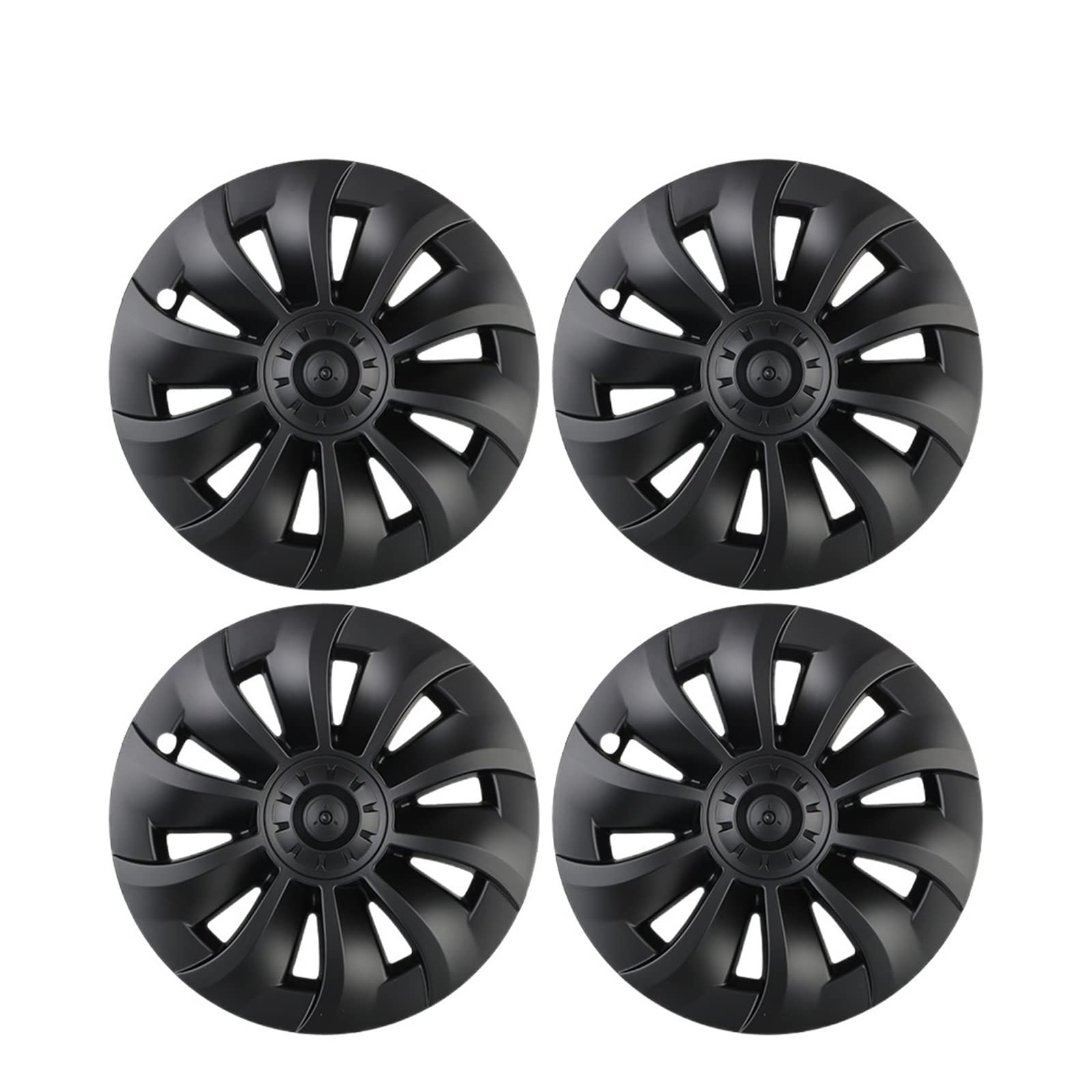 19 Zoll für Modell 3 2020 Ersatz-Radkappe, 4-teilige Radkappe, Kompatibel Für Tesla Automotive-Radkappe, Vollrandabdeckung, Autozubehör(Matte Black) von ZDTYKWPH