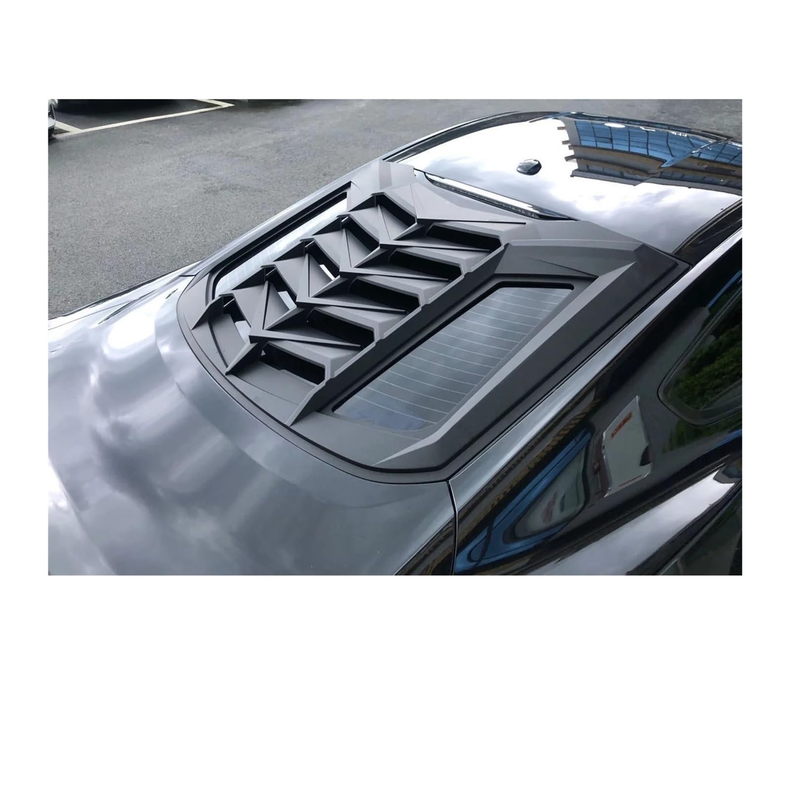 2022 Geeignet 15-21 Kompatibel für Modelljahr Ford Modified Louver Mustang Heckscheiben-Sonnenschutz Autoteile Body Kits(Rear Shutter Yahei) von ZDTYKWPH