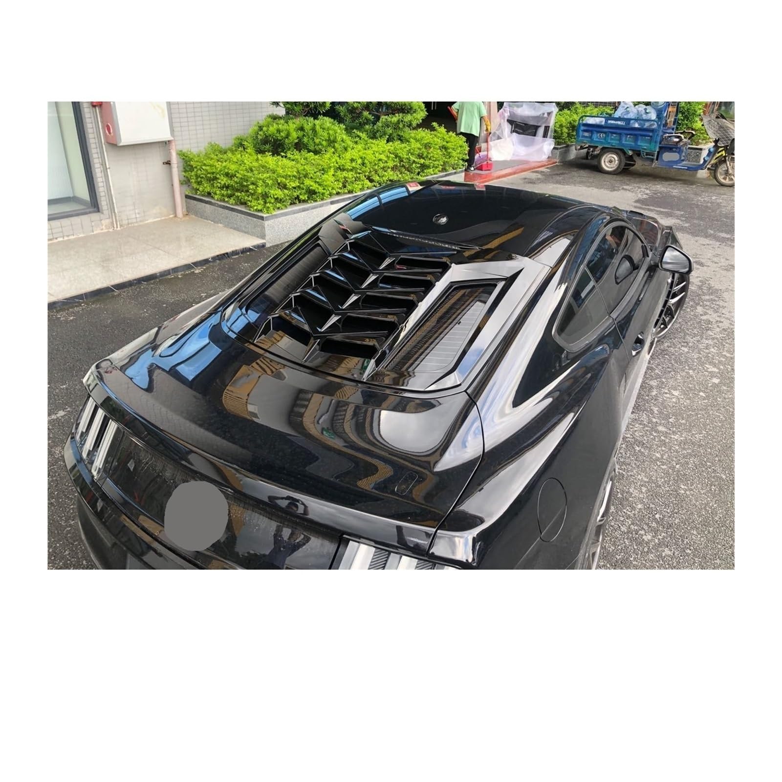 2022 Geeignet 15-21 Kompatibel für Modelljahr Ford Modified Louver Mustang Heckscheiben-Sonnenschutz Autoteile Body Kits(Shutter Bright Black) von ZDTYKWPH
