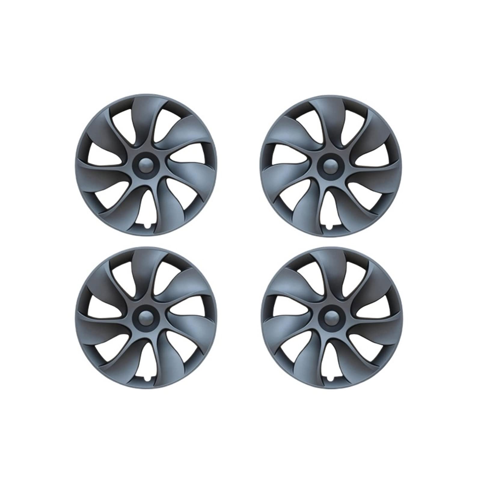 4 STÜCKE 19 Zoll Radkappe Ersatz-Radkappe Automobil-Radkappe Vollrandabdeckung Zubehör Kompatibel für Tesla Model Y 2018-2023(Gray) von ZDTYKWPH