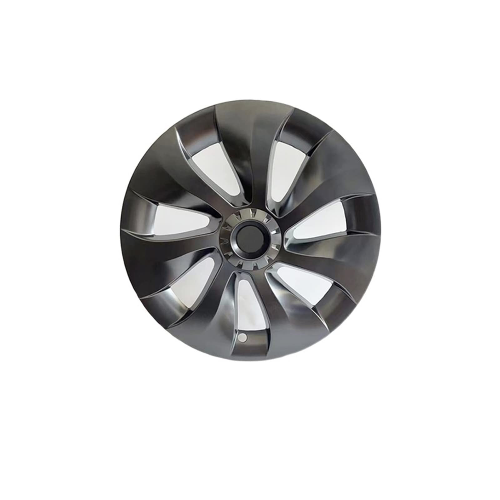 4 STÜCKE 19 Zoll Radkappe Original Auto Ersatz Radkappe Automobil Radkappe Volle Abdeckung Zubehör 2021 2022 Kompatibel Für Tesla Modell Y(4pcs gun grey logo) von ZDTYKWPH