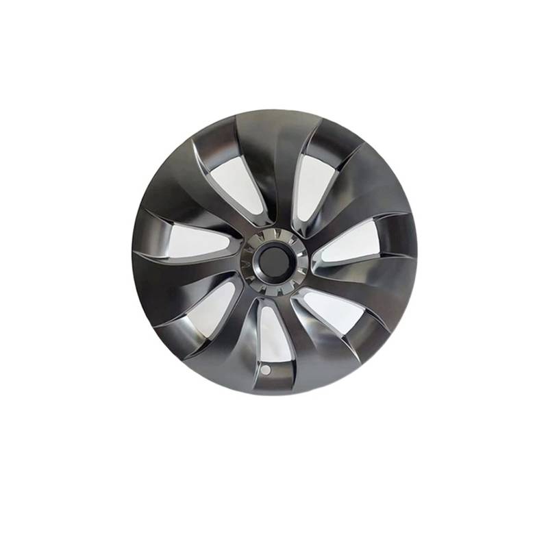 4 STÜCKE 19 Zoll Radkappe Original Auto Ersatz Radkappe Automobil Radkappe Volle Abdeckung Zubehör 2021 2022 Kompatibel Für Tesla Modell Y(4pcs gun grey logo) von ZDTYKWPH