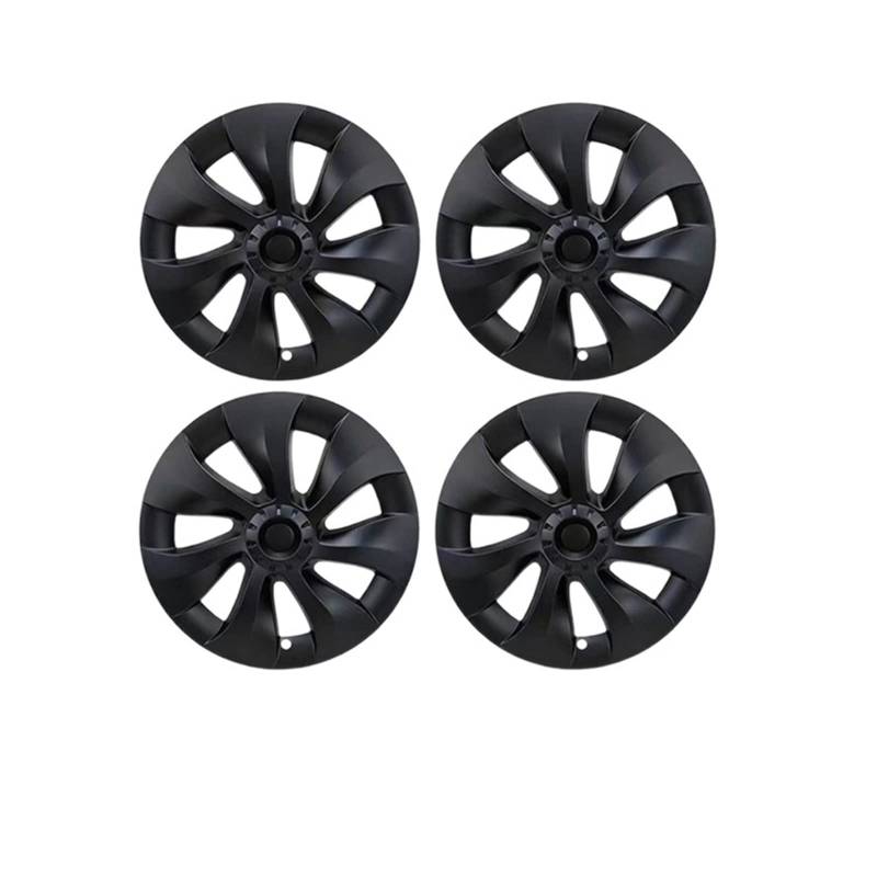 4 STÜCKE 19 Zoll Radkappe Original Auto Ersatz Radkappe Automobil Radkappe Volle Abdeckung Zubehör 2021 2022 Kompatibel Für Tesla Modell Y(4pcs white logo) von ZDTYKWPH