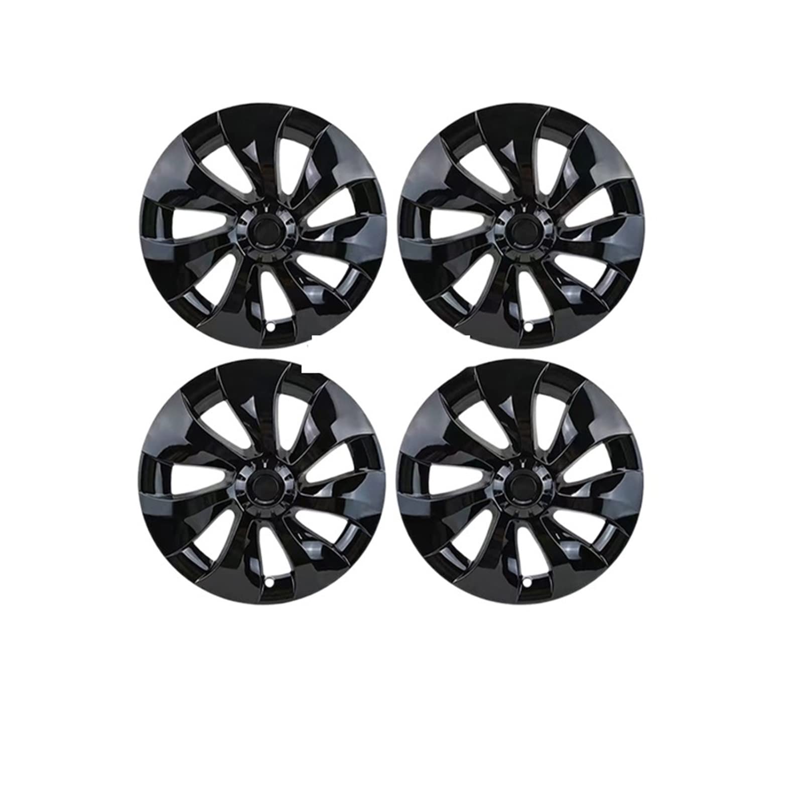 4 STÜCKE 19 Zoll Radkappe Original Auto Ersatz Radkappe Automobil Radkappe Volle Abdeckung Zubehör 2021 2022 Kompatibel Für Tesla Modell Y(4pcs white logo-01) von ZDTYKWPH