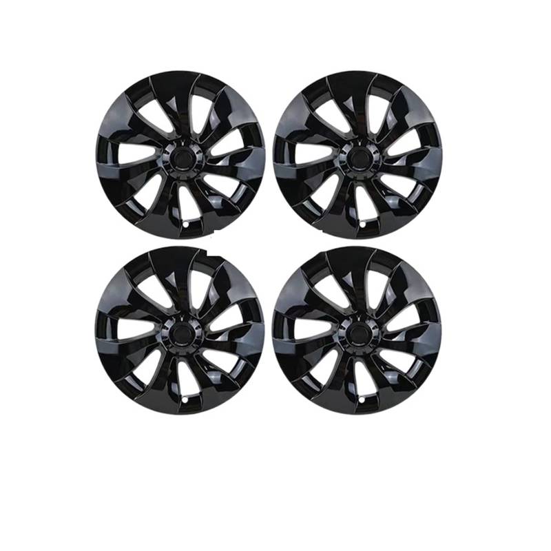 4 STÜCKE 19 Zoll Radkappe Original Auto Ersatz Radkappe Automobil Radkappe Volle Abdeckung Zubehör 2021 2022 Kompatibel Für Tesla Modell Y(4pcs white logo-01) von ZDTYKWPH