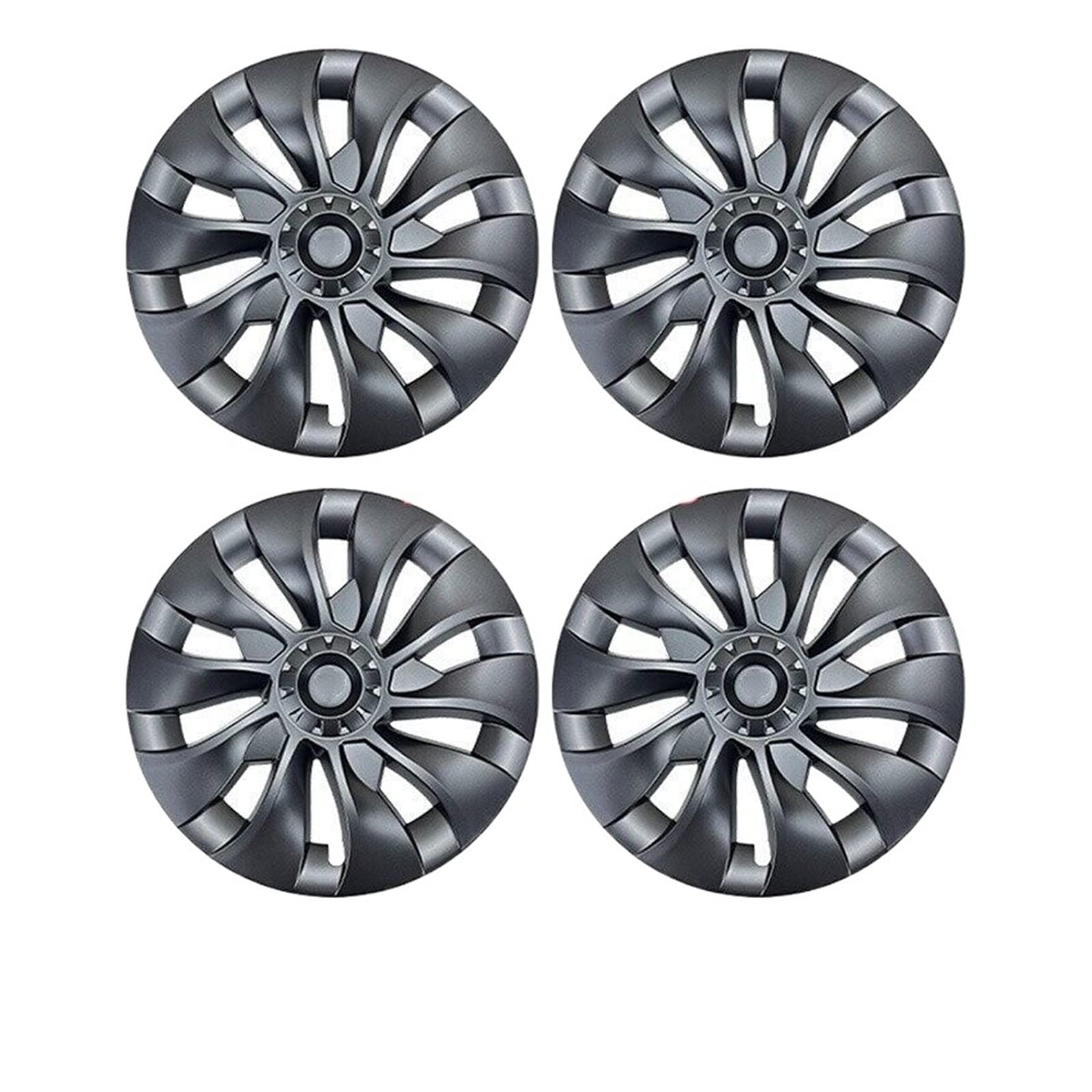 4 STÜCKE Kompatibel Für Tesla Modell 3 18-Zoll-Radkappe Original Auto-Ersatz-Radkappe Automobil-Radkappe Volle Abdeckung 2022 Zubehör(GUN GREY(4pcs)) von ZDTYKWPH
