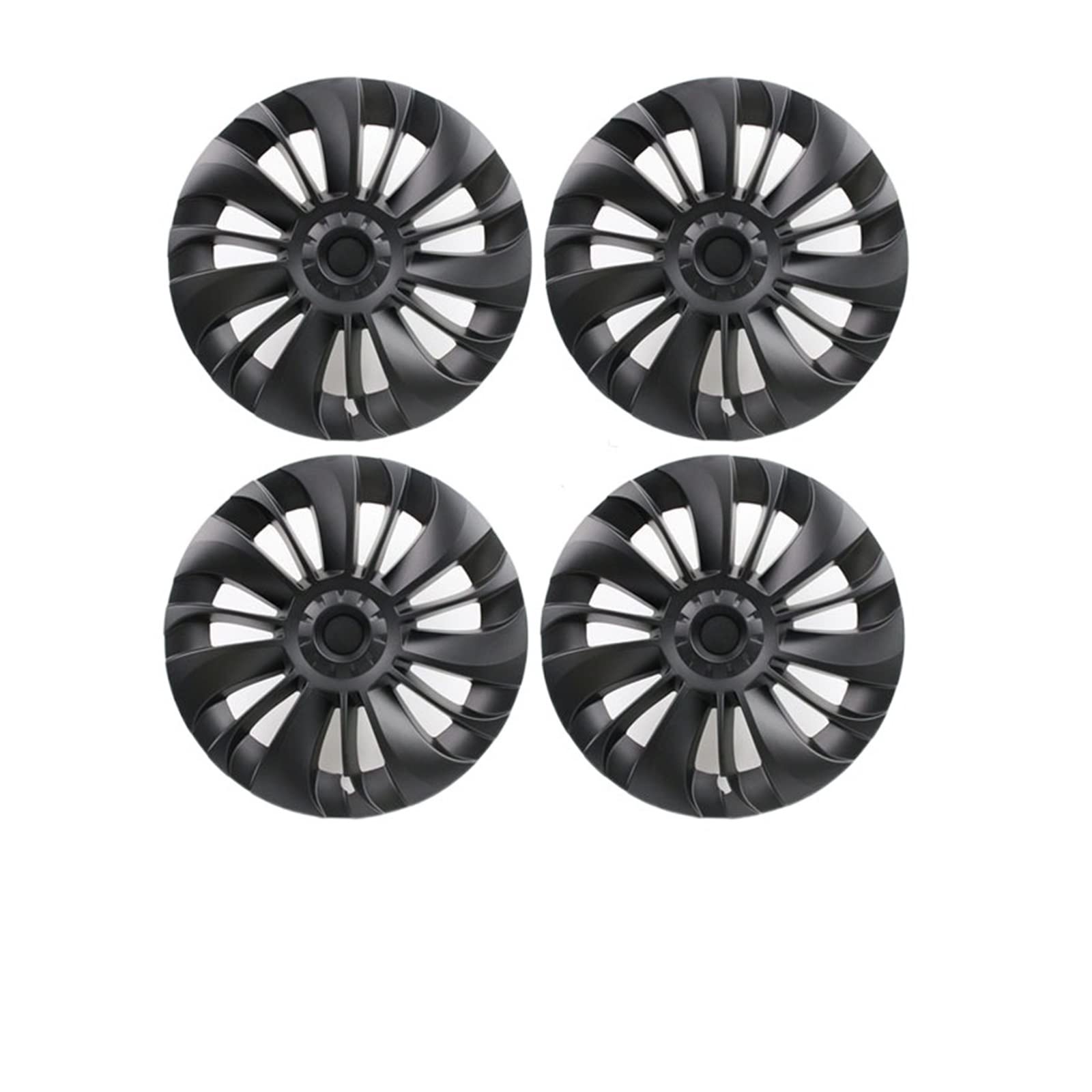 4 STÜCKE Kompatibel Für Tesla Modell Y 19 Zoll Radkappe Original Auto Ersatz Radkappe Automobil Radkappe Volle Abdeckung Zubehör 2021 2022(Matter black) von ZDTYKWPH