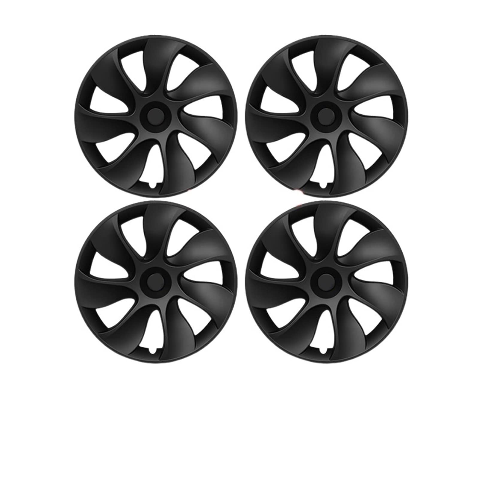 4 STÜCKE Radkappe Auto Ersatz Radkappe 19 Zoll Performance Automobil Radkappe Volle Abdeckung Zubehör Kompatibel Für Tesla Modell Y 2021 2022(4PCS-Matte Black-02) von ZDTYKWPH
