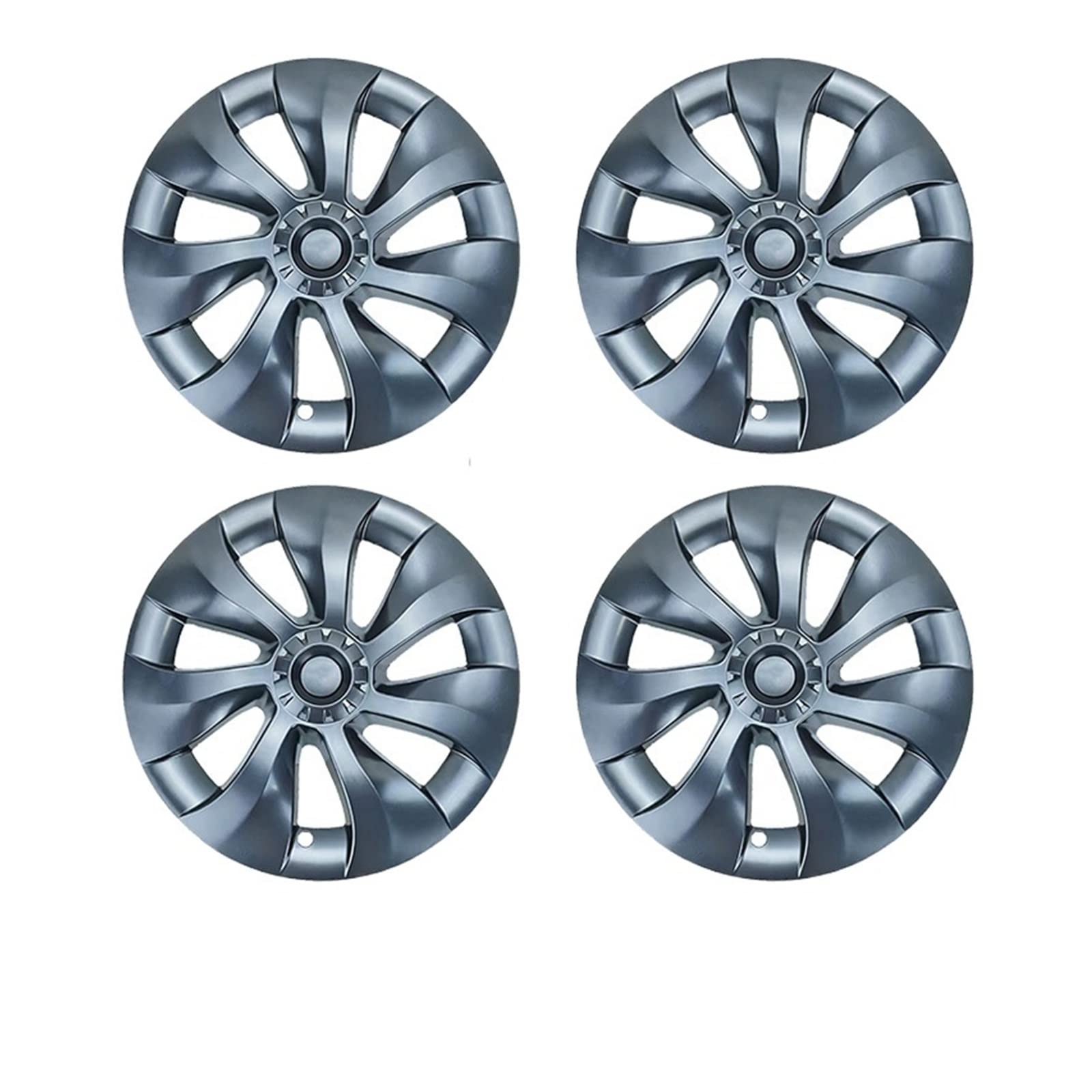 4 STÜCKE Radkappe Original Auto Ersatz Radkappe 19 Zoll Automobil Radkappe Volle Abdeckung Zubehör 2021 2023 Kompatibel Für Tesla Modell Y(Gun grey) von ZDTYKWPH