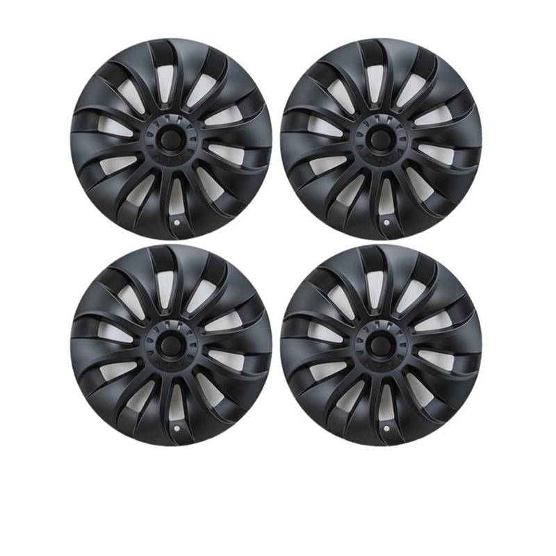 4 Teile/satz 18/19 Zoll Auto Radkappen Kompatibel Für Tesla Modell 3 2020-2022 Auto Radkappen Modifikation Dekorativer Schutz Auto Rad(19 inch Matte Black) von ZDTYKWPH