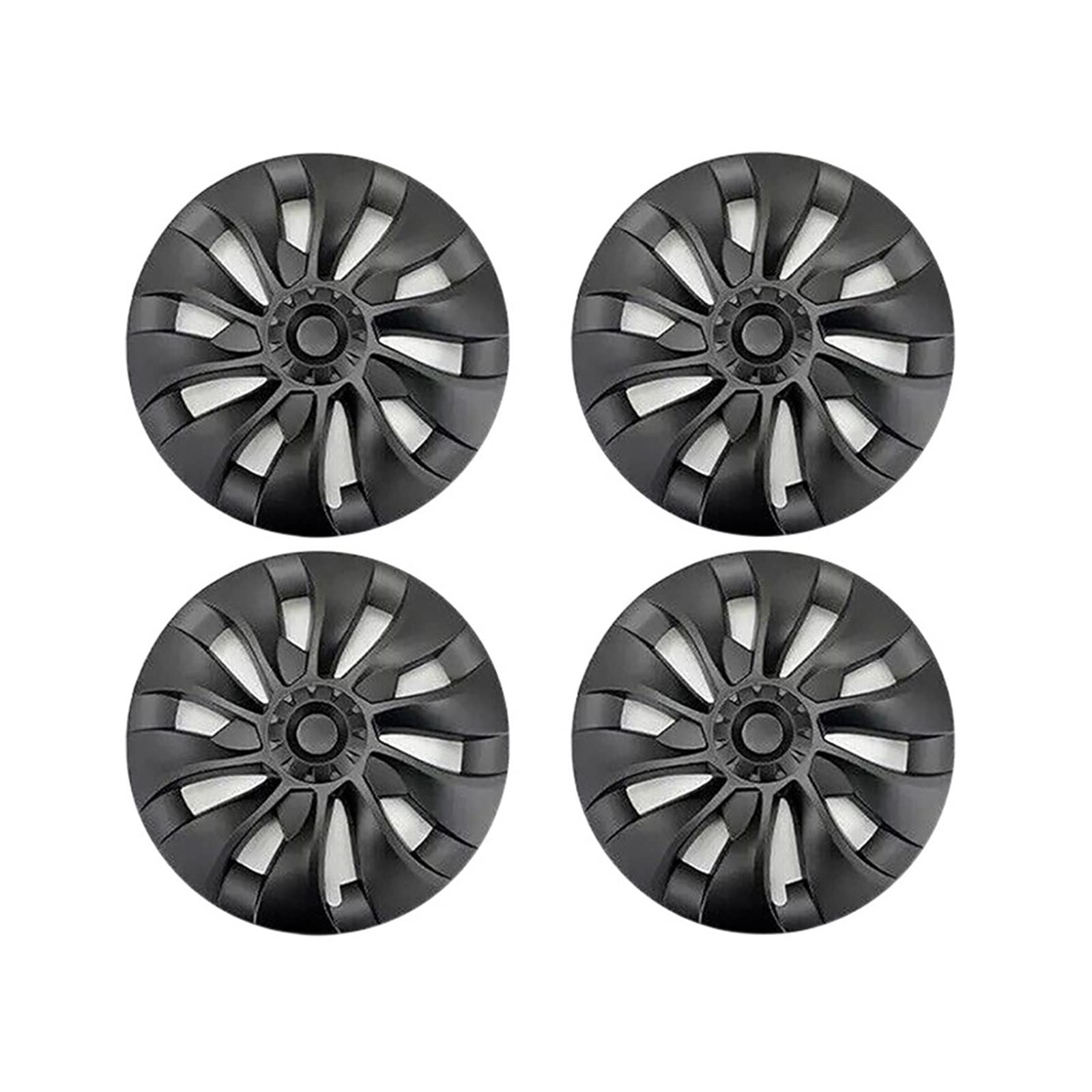 4 Teile/satz 18 Zoll Auto-Radkappen Schützen Zierräder Auto-Radkappen Kompatibel Für Tesla Modell 3 2018-2022 Ersatz-Autozubehör(4Pcs Matte Black) von ZDTYKWPH