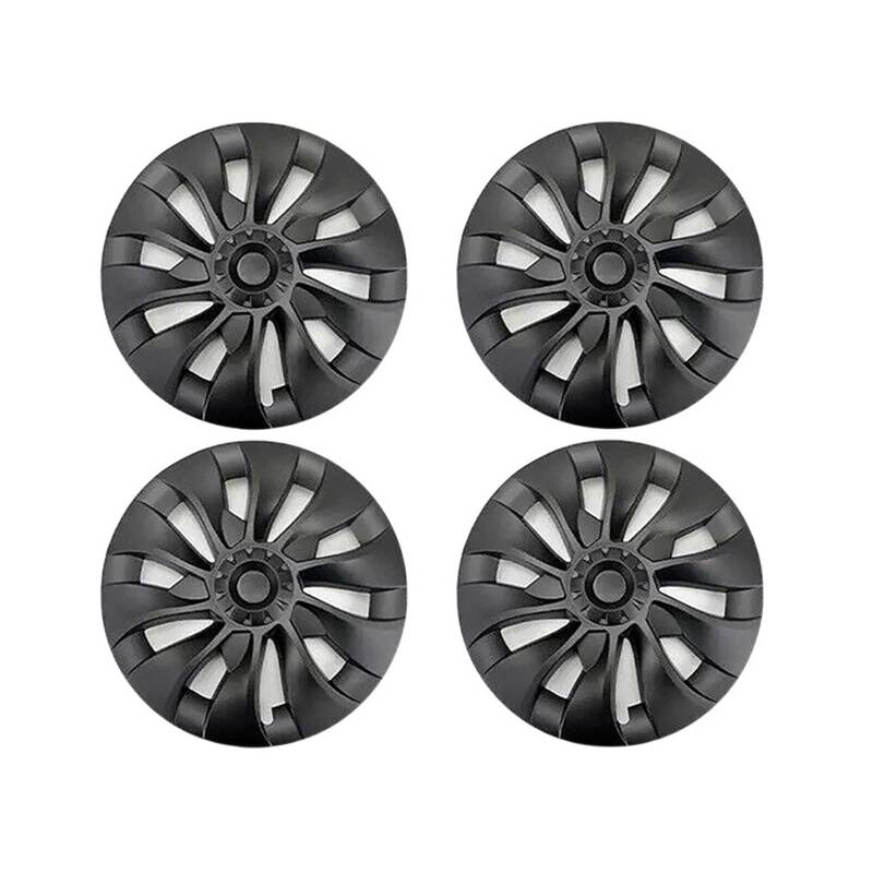 4 Teile/satz 18 Zoll Auto-Radkappen Schützen Zierräder Auto-Radkappen Kompatibel Für Tesla Modell 3 2018-2022 Ersatz-Autozubehör(4Pcs Matte Black) von ZDTYKWPH