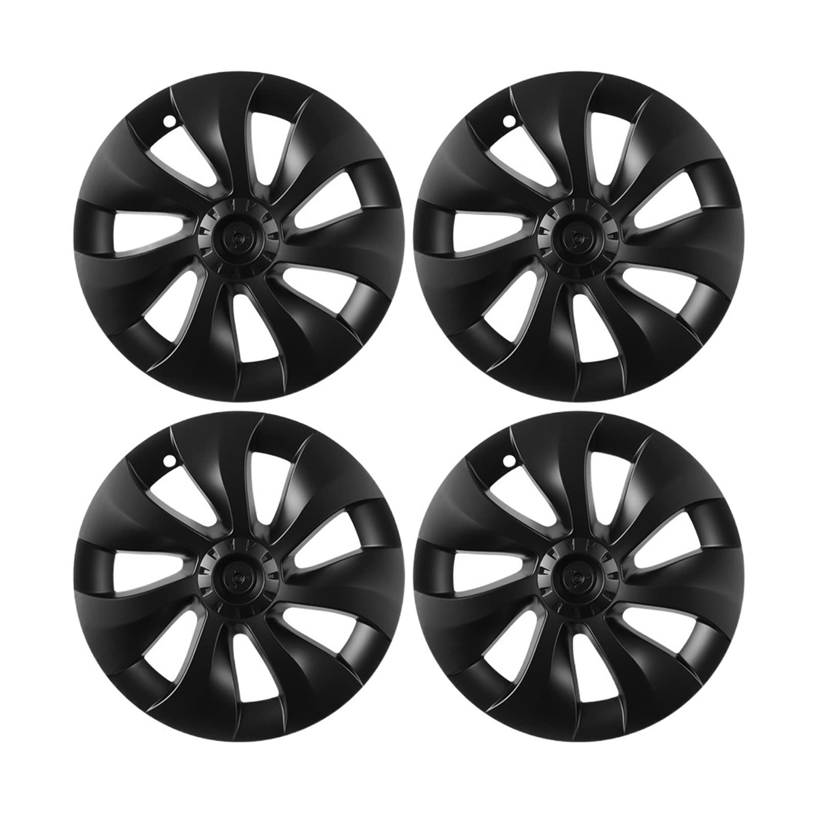 4-teiliges Ersatz-Radkappen-Set für Auto-Radkappen, 19-Zoll-Autozubehör, Kompatibel Für Tesla Model Y 2016–2022(Matte black) von ZDTYKWPH
