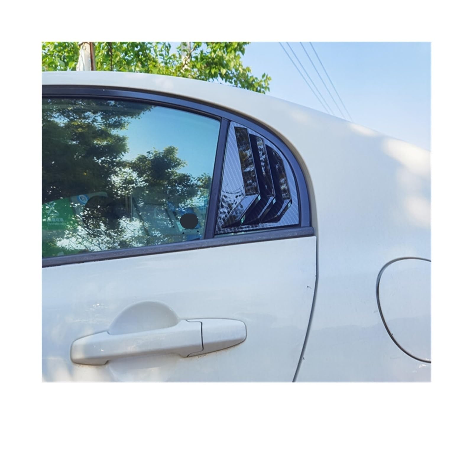 ABS-Kohlefaser, kompatibel für Honda Civic 8. 9. Limousine 2006–2010 2011–2015, Heckscheiben-Shutter-Lüftungsschlitz, Dreieck-Abdeckung(11-15 9th) von ZDTYKWPH