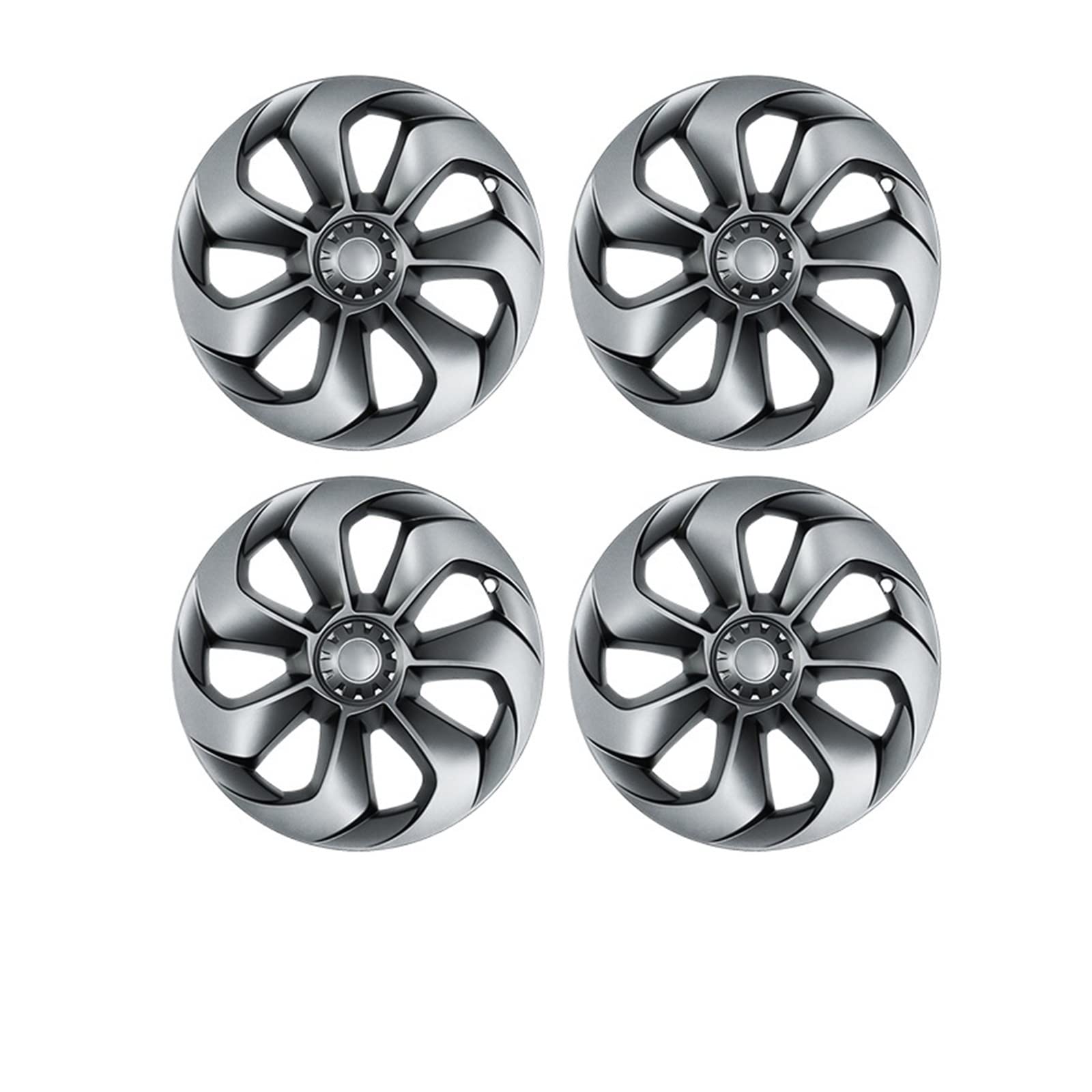 Auto 19-Zoll-Groß-Swordshamp-Radkappen-Abdeckung Kompatibel Für Tesla Model Y Ersatz-Radkappen-Kit Außendekoration Schutzzubehör(Y Gun Grey 4 PCS) von ZDTYKWPH