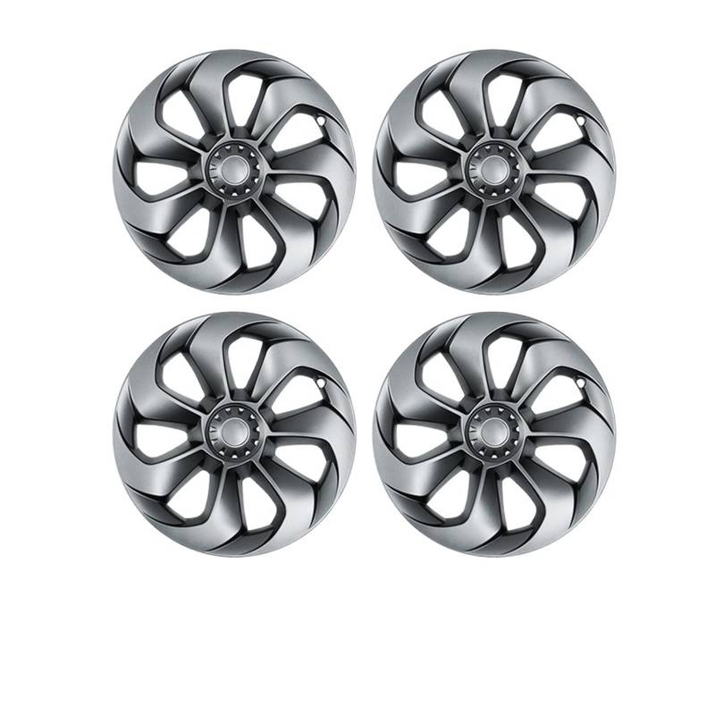Auto 19-Zoll-Groß-Swordshamp-Radkappen-Abdeckung Kompatibel Für Tesla Model Y Ersatz-Radkappen-Kit Außendekoration Schutzzubehör(Y Gun Grey 4 PCS) von ZDTYKWPH