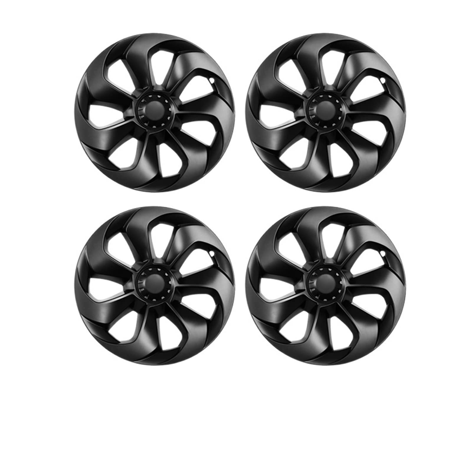 Auto 19-Zoll-Groß-Swordshamp-Radkappen-Abdeckung Kompatibel Für Tesla Model Y Ersatz-Radkappen-Kit Außendekoration Schutzzubehör(Y Matte Black 4 PCS) von ZDTYKWPH