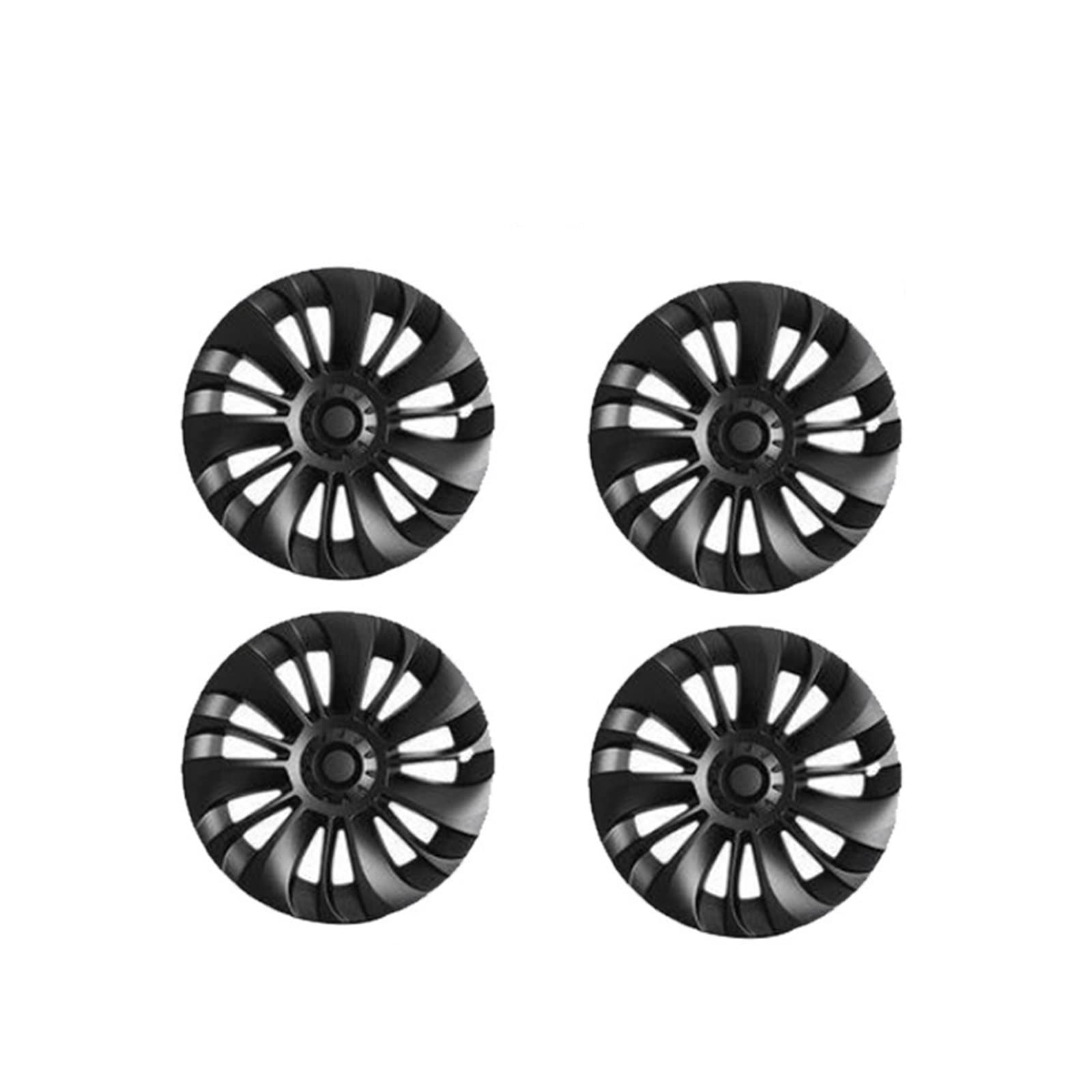 Auto-Radkappe, Kompatibel Für Tesla Model Y, Modell 3 2022 2023, Enjoliveurs, 19-Zoll-Radkappe, ABS-Radkappen-Kit, Originalabdeckung, Zubehör(MY 19in 4PCS 14spoke) von ZDTYKWPH